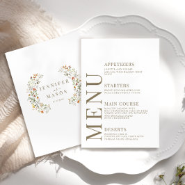 Orange Blumengarten Hochzeitskarte Begleitkarte