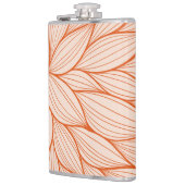 Orange Blumenmuster Flachmann (Links)