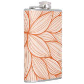 Orange Blumenmuster Flachmann (Rechts)