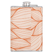 Orange Blumenmuster Flachmann (Rückseite)