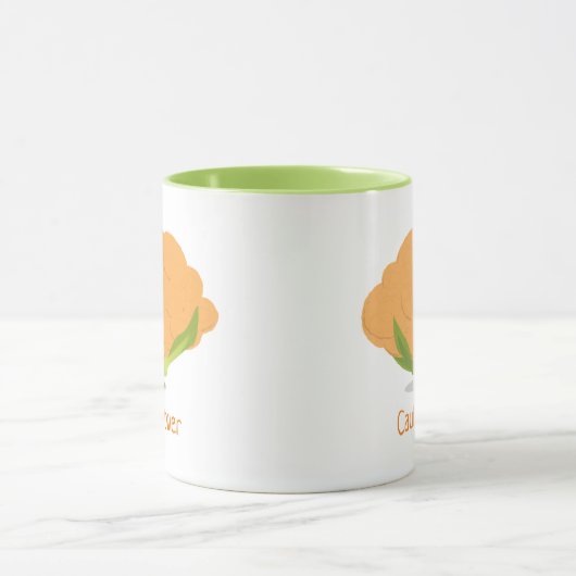 Orange-Blumenzeichen| Tasse (Zentrum)