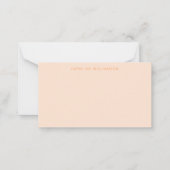 Orange Blush Abstrakt Checkerboard Individuelle Na Mitteilungskarte (Vorderseite)