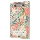 Orange Blush Aquamarin Blue Green Lace Ambrosia Fl Klemmbrett (Links)