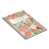 Orange Blush Aquamarin Blue Green Lace Ambrosia Fl Notizblock (Rechte Seite)