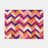 Orange Blush Magenta Zickzack Fußmatte (Vorderseite)