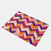 Orange Blush Magenta Zickzack Fußmatte (Schrägansicht)
