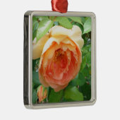 Orange Blush Rose Ornament Aus Metall (Rechts)