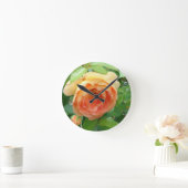 Orange Blush Rose Runde Wanduhr (Zuhause)