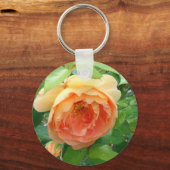Orange Blush Rose Schlüsselanhänger (Vorderseite)