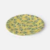 Orange Blut Pappteller (Schrägansicht)