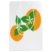 Orange Blüte Mittlere Geschenktüte (Vorderseite)