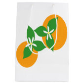 Orange Blüte Mittlere Geschenktüte (Rückseite)
