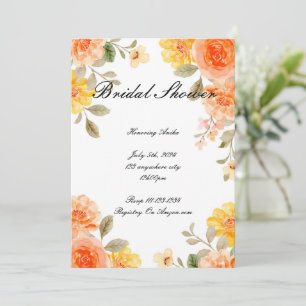ORANGE BLÜTEN BOTANISCHE HOCHZEITS-EINLADUNG SAVE THE DATE