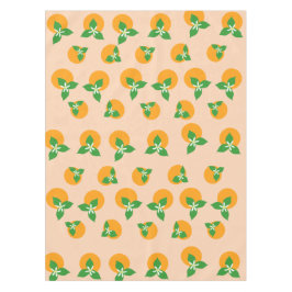 Orange Blüten Tischdecke