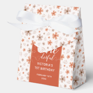 ORANGE BOGEN & TOR FALL-KÜRBIS-GEBURTSTAGSBLUMEN GESCHENKSCHACHTEL
