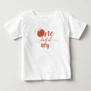 ORANGE BOGEN & TOR FALLKÜRBIS BLUMEN GEBURTSTAG BABY T-SHIRT