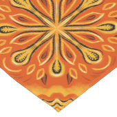 Orange Boho Abstrakte Blume Muster dekorativ Kurzer Tischläufer (Ecke)