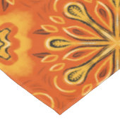 Orange Boho Abstrakte Blume Muster dekorativ Tischdecke (Schrägansicht)