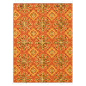 Orange Boho Abstrakte Blume Muster dekorativ Tischdecke (Vorderseite)