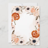 Orange Boho | Aquarelltaufe Foto Einladung (Rückseite)