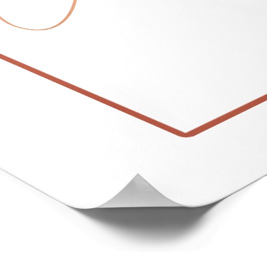 Orange Boho Cactus Couples Dusche Begrüßungszeiche Poster (Ecke)