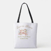 Orange Boho-Liebe in Bloom Brautparty-Name Retro Tasche (Rückseite)