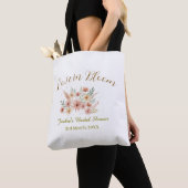 Orange Boho-Liebe in Bloom Brautparty-Name Retro Tasche (Von Nahem)