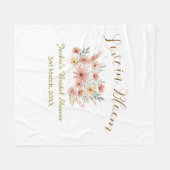 Orange Boho-Liebe in Bloom Junggesellinnenabschied Fleecedecke (Vorderseite (Horizontal))