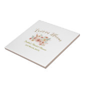 Orange Boho-Liebe in Bloom Junggesellinnenabschied Fliese (Seite)