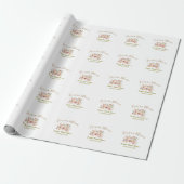 Orange Boho-Liebe-in-Bloom-Junggesellinnenabschied Geschenkpapier (Ungerollt)