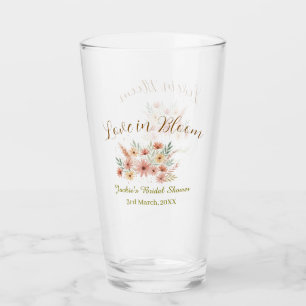 Orange Boho-Liebe-in-Bloom-Junggesellinnenabschied Glas