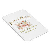 Orange Boho-Liebe-in-Bloom-Junggesellinnenabschied Magnet (Rechte Seite)