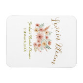 Orange Boho-Liebe-in-Bloom-Junggesellinnenabschied Magnet (Horizontal)