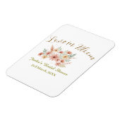 Orange Boho-Liebe-in-Bloom-Junggesellinnenabschied Magnet (Linke Seite)