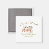 Orange Boho-Liebe in Bloom Junggesellinnenabschied Magnet (Vorderseite/Rückseite)