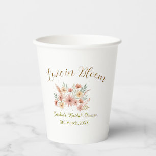 Orange Boho-Liebe-in-Bloom-Junggesellinnenabschied Pappbecher