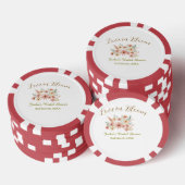 Orange Boho-Liebe in Bloom Junggesellinnenabschied Pokerchips (Stapel)
