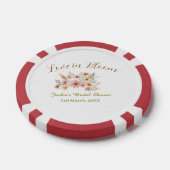 Orange Boho-Liebe in Bloom Junggesellinnenabschied Pokerchips (Einzeln)
