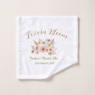 Orange Boho-Liebe-in-Bloom-Junggesellinnenabschied Waschlappen
