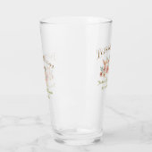 Orange boho love in Bloom bridal shower name retro Glas (Links)