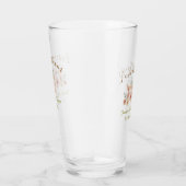 Orange boho love in Bloom bridal shower name retro Glas (Rechts)