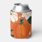 Orange Boho Pumpkin Autumn Floral Pattern Dosenkühler (Kanne Vorderseite)
