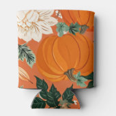 Orange Boho Pumpkin Autumn Floral Pattern Dosenkühler (Rückseite)