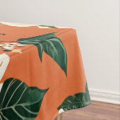 Orange Boho Pumpkin Autumn Floral Pattern Tischdecke (Beispiel)