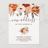 Orange Boho Rustikal | Neue Adressenverschiebung Ankündigungspostkarte (Vorderseite)