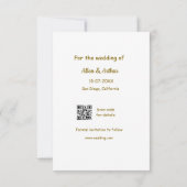 orange boho Save the Date QR Website-Namen phot hi (Rückseite)