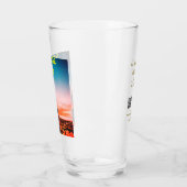 orange boho Save the Date QR Website-Namen phot hi Glas (Links)