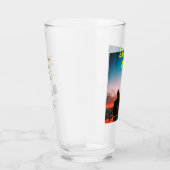 orange boho Save the Date QR Website-Namen phot hi Glas (Rechts)