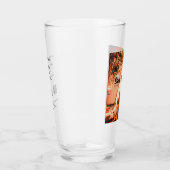 orange boho Save the Date QR Website-Namen phot hi Glas (Rechts)