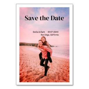 orange boho Save the Date QR Website-Namen phot hi Tischnummer